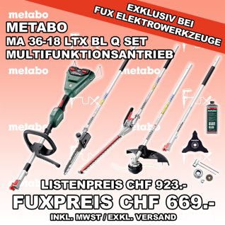 Metabo MA 36-18 LTX BL Q SET Multifunktionsantrieb