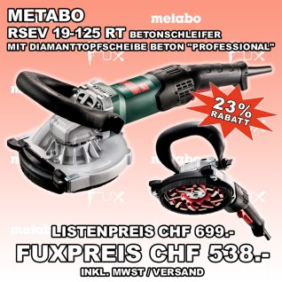 Metabo RSEV 19-125 RT "Professional" Betonschleifer